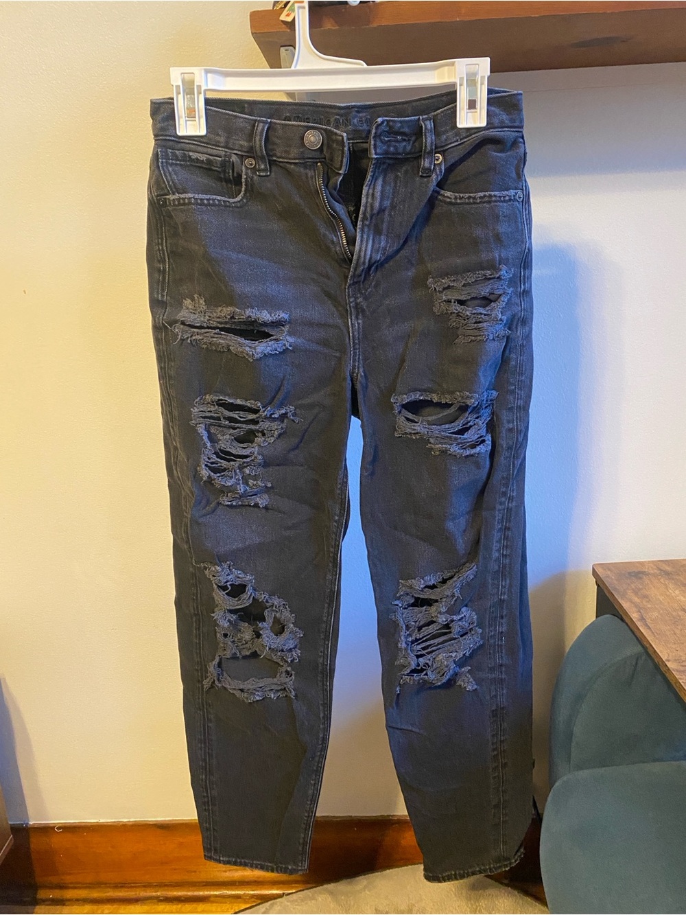 Distressed Black Ripped Jeans